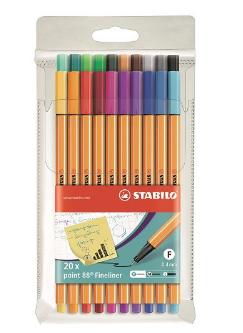 Fineliner Stabilo Point 88 20x